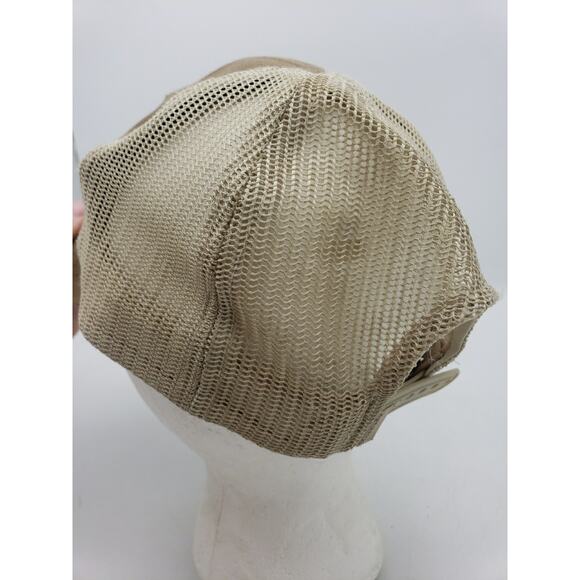 Hornady Logo 6-panel Snapback Truckers Hat Adjustable Reloading Cap Brown Beige - Picture 8 of 13